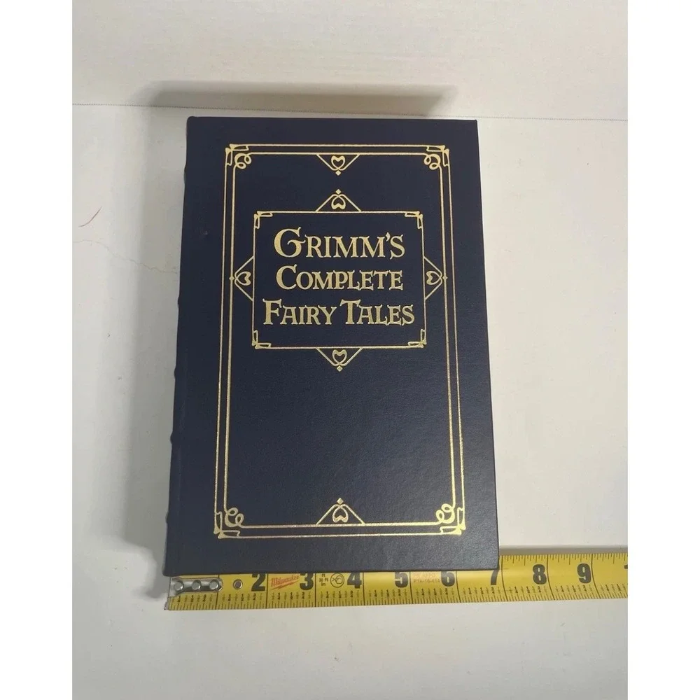 Grimms Complete Fairy Tales Barnes & Noble Leatherbound Gold Gilt Navy Blue 1993
